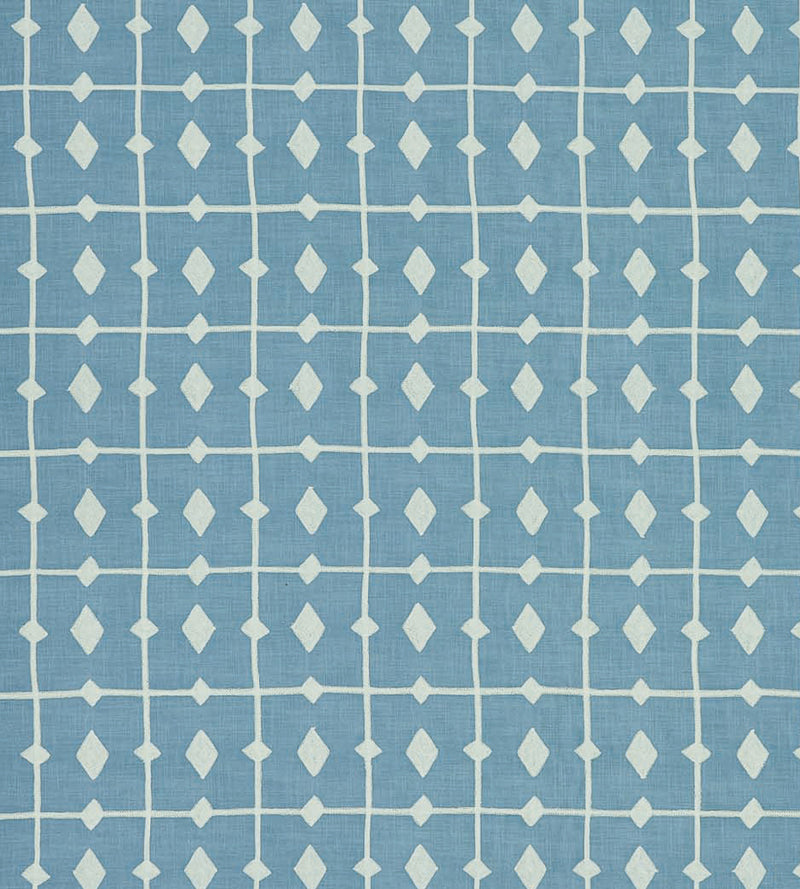 NPOF134840 Tiles Cornflower Pomona Fabric by Scion