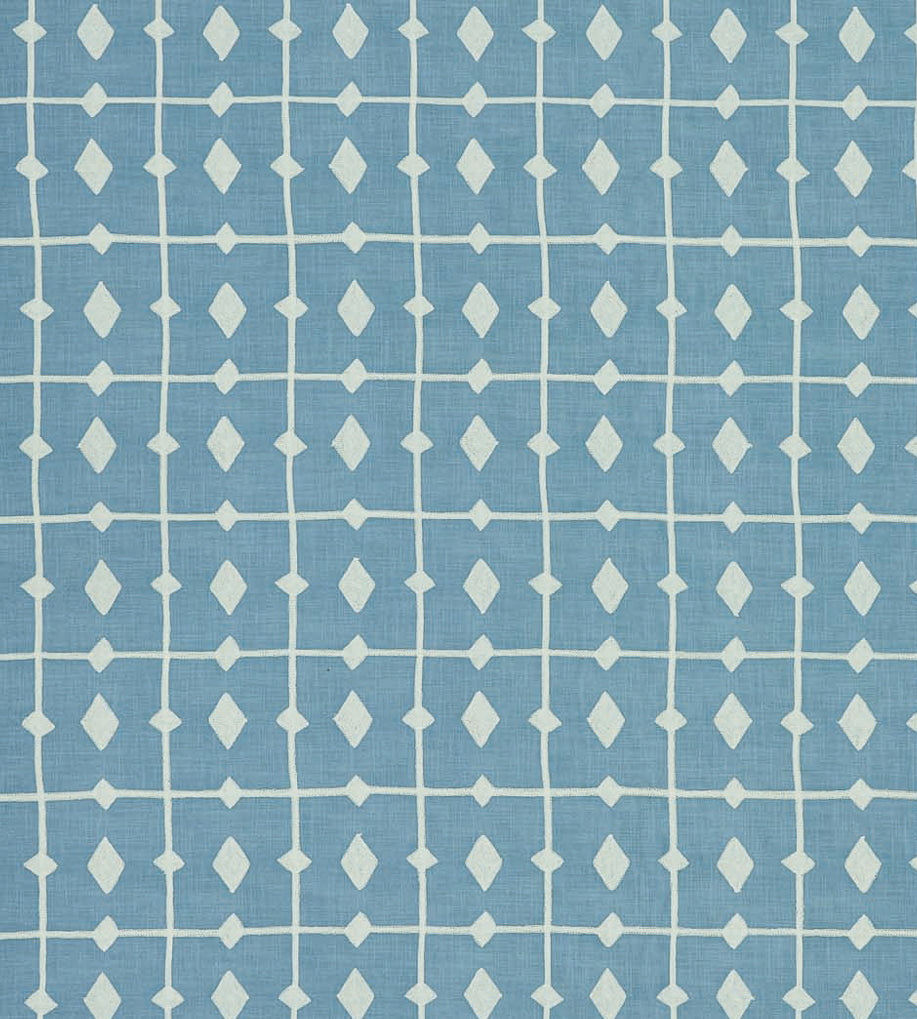 NPOF134840 Tiles Cornflower Pomona Fabric by Scion