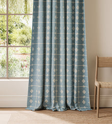 NPOF134840 Tiles Cornflower Pomona Fabric by Scion