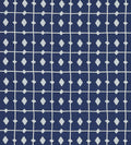 Tiles Indigo Pomona Fabric by Scion