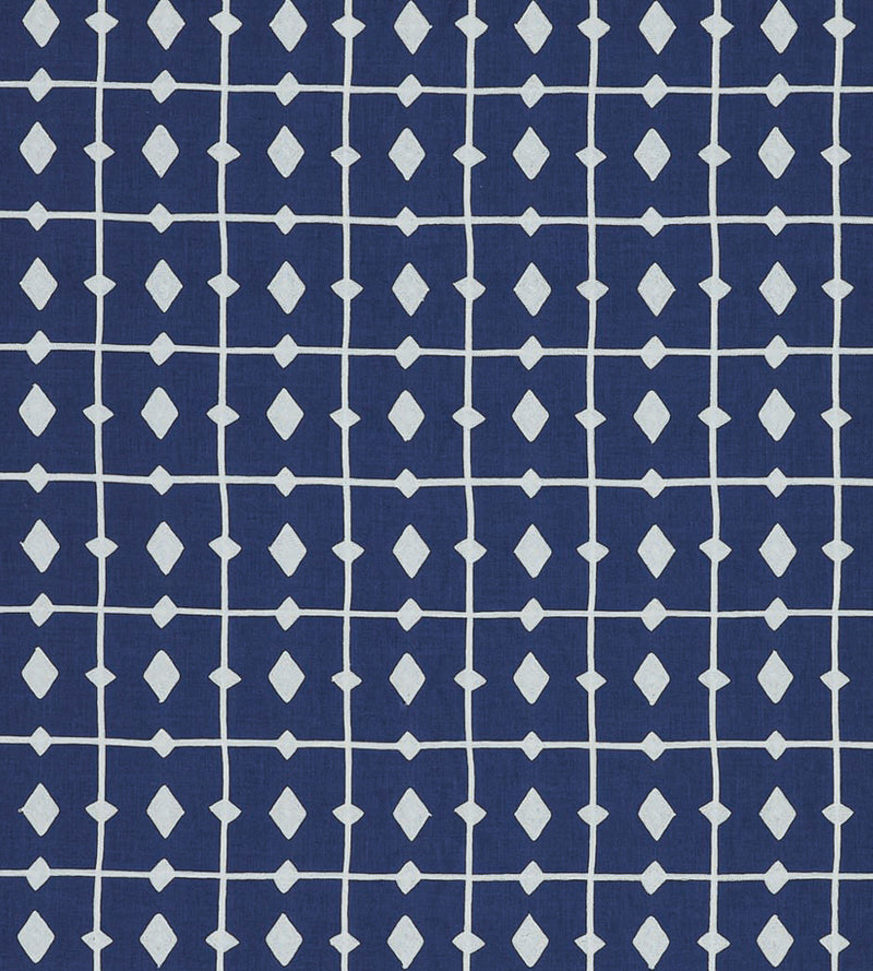 NPOF134838 Tiles Indigo Pomona Fabric by Scion