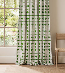 NPOF134842 Tiles Kelly Green Pomona Fabric by Scion