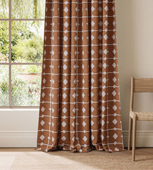 NPOF134841 Tiles Rust Pomona Fabric by Scion
