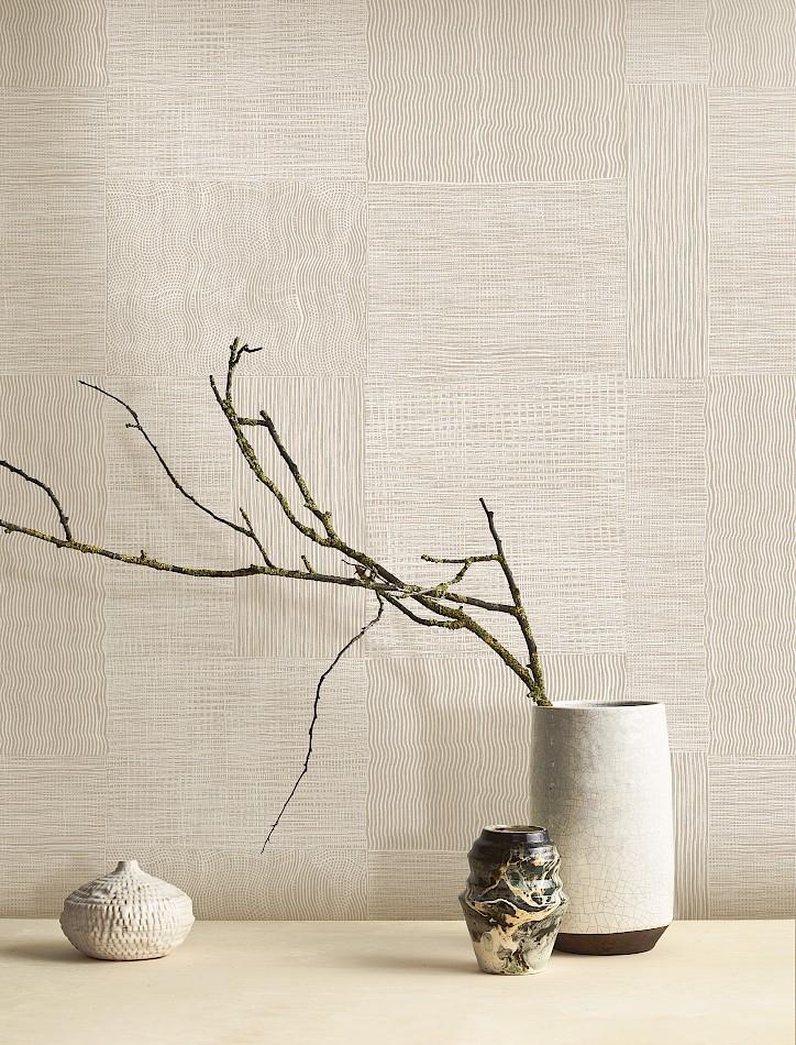 TRA201 Traces Sand Wallpaper by Masureel