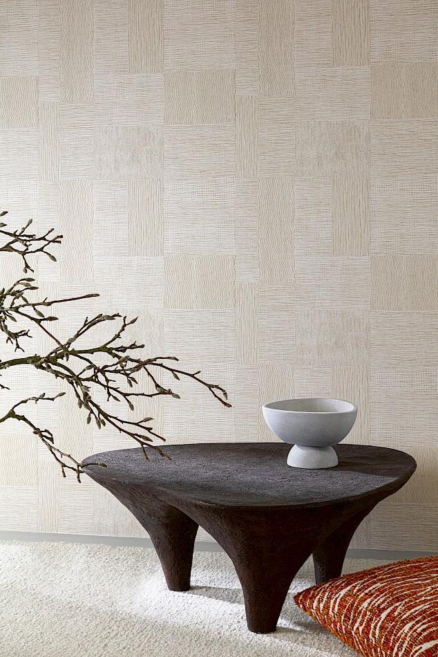 TRA202 Traces Taupe Wallpaper by Masureel