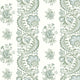Beaumont Floral Stripe Green Jardin Wallpaper by York Wallcoverings