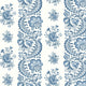 Beaumont Floral Stripe Blue Jardin Wallpaper by York Wallcoverings