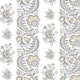 Beaumont Floral Stripe Charcoal Jardin Wallpaper by York Wallcoverings