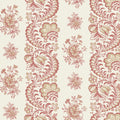 Beaumont Floral Stripe Ruby Jardin Wallpaper by York Wallcoverings