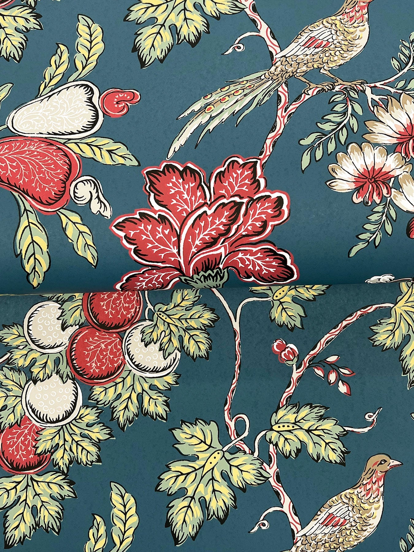 Parterre Jacobean Indigo Jardin Wallpaper by York Wallcoverings