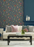 Parterre Jacobean Indigo Jardin Wallpaper by York Wallcoverings