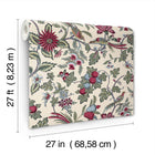 Parterre Jacobean Raspberry Jardin Wallpaper by York Wallcoverings