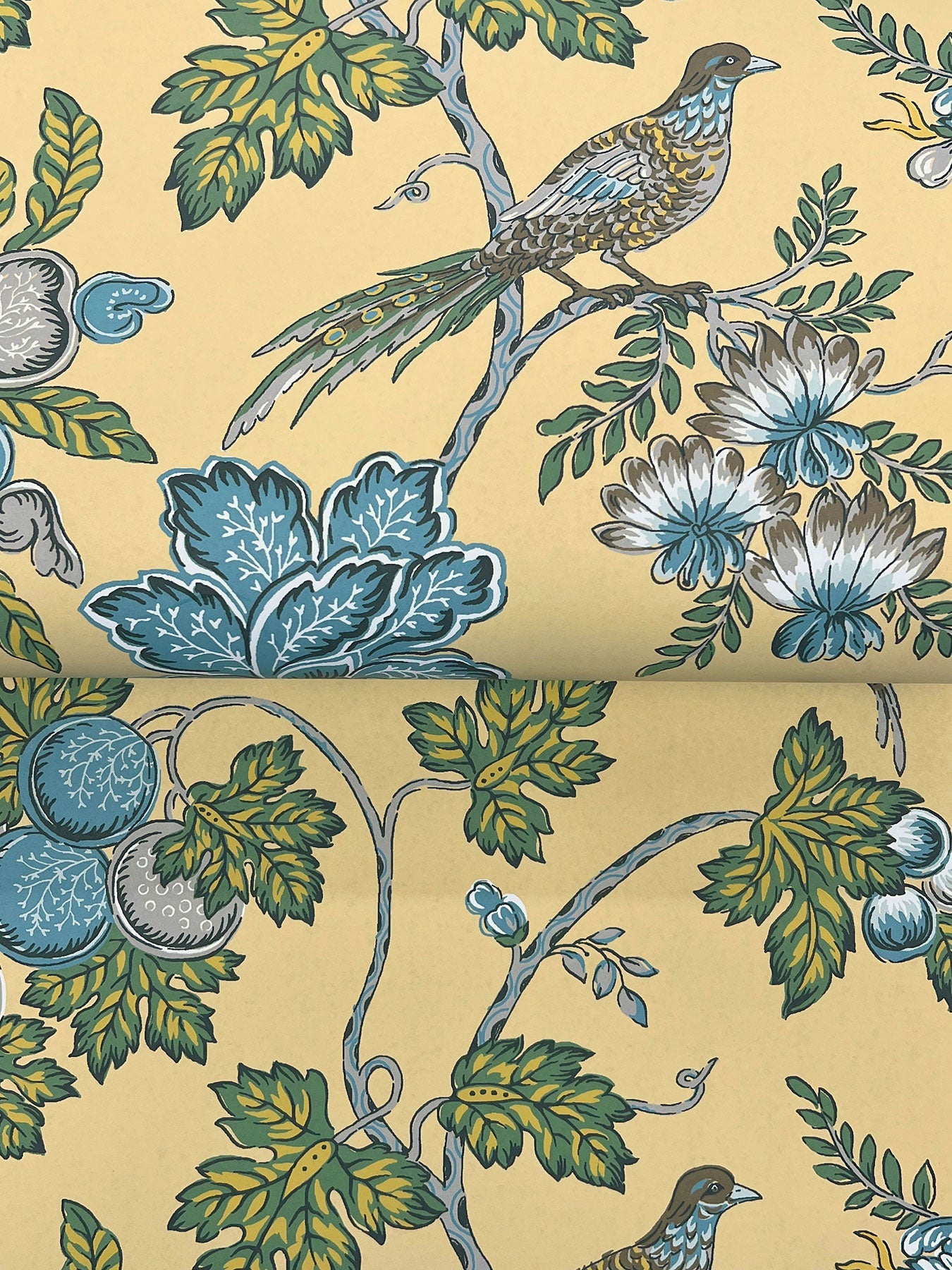 Parterre Jacobean Light Yellow Jardin Wallpaper by York Wallcoverings