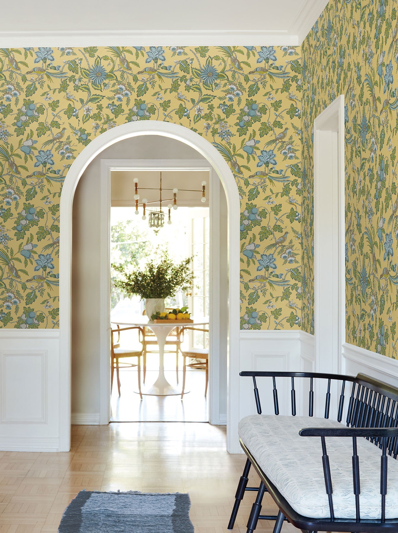 Parterre Jacobean Light Yellow Jardin Wallpaper by York Wallcoverings