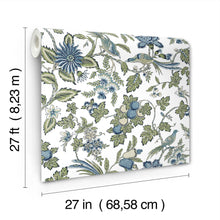 Parterre Jacobean Blue Jardin Wallpaper by York Wallcoverings