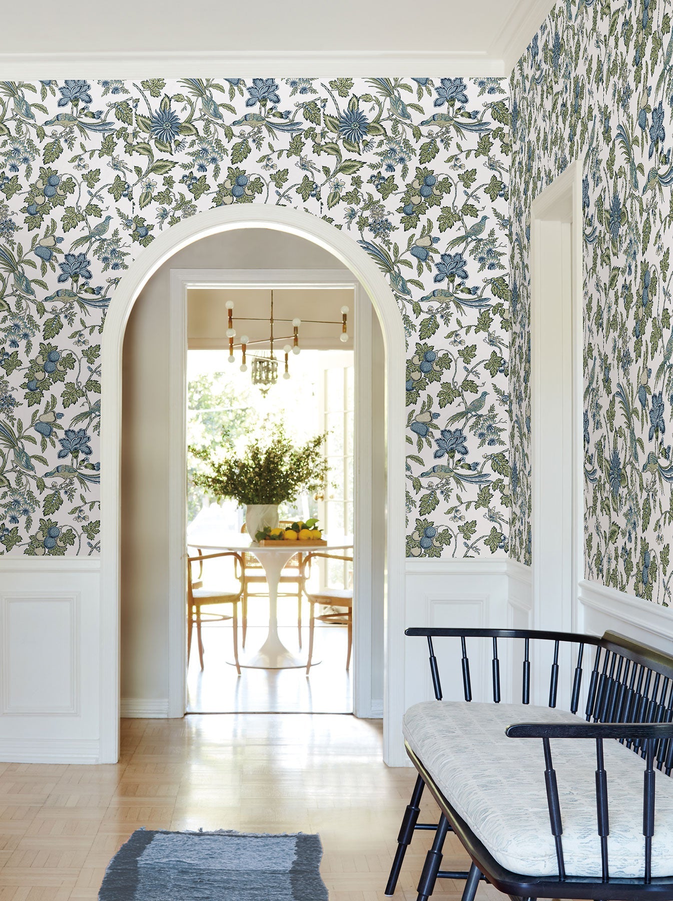 Parterre Jacobean Blue Jardin Wallpaper by York Wallcoverings