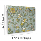 Parterre Jacobean Light Blue Jardin Wallpaper by York Wallcoverings