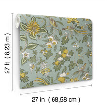 Parterre Jacobean Light Blue Jardin Wallpaper by York Wallcoverings