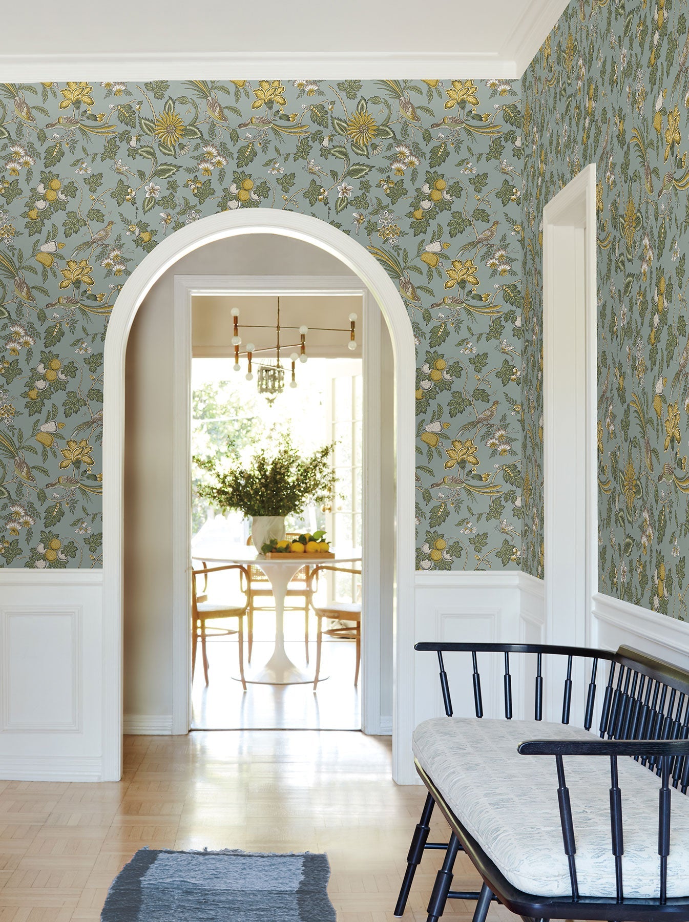 Parterre Jacobean Light Blue Jardin Wallpaper by York Wallcoverings