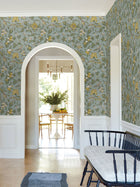Parterre Jacobean Light Blue Jardin Wallpaper by York Wallcoverings