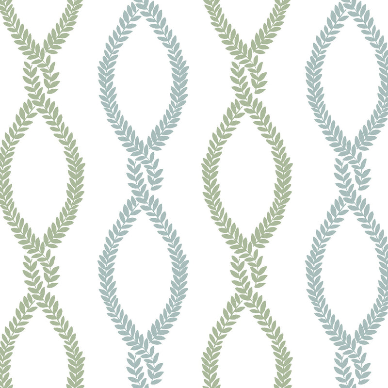 Laureate Vine Trellis Light Green Jardin Wallpaper by York Wallcoverings