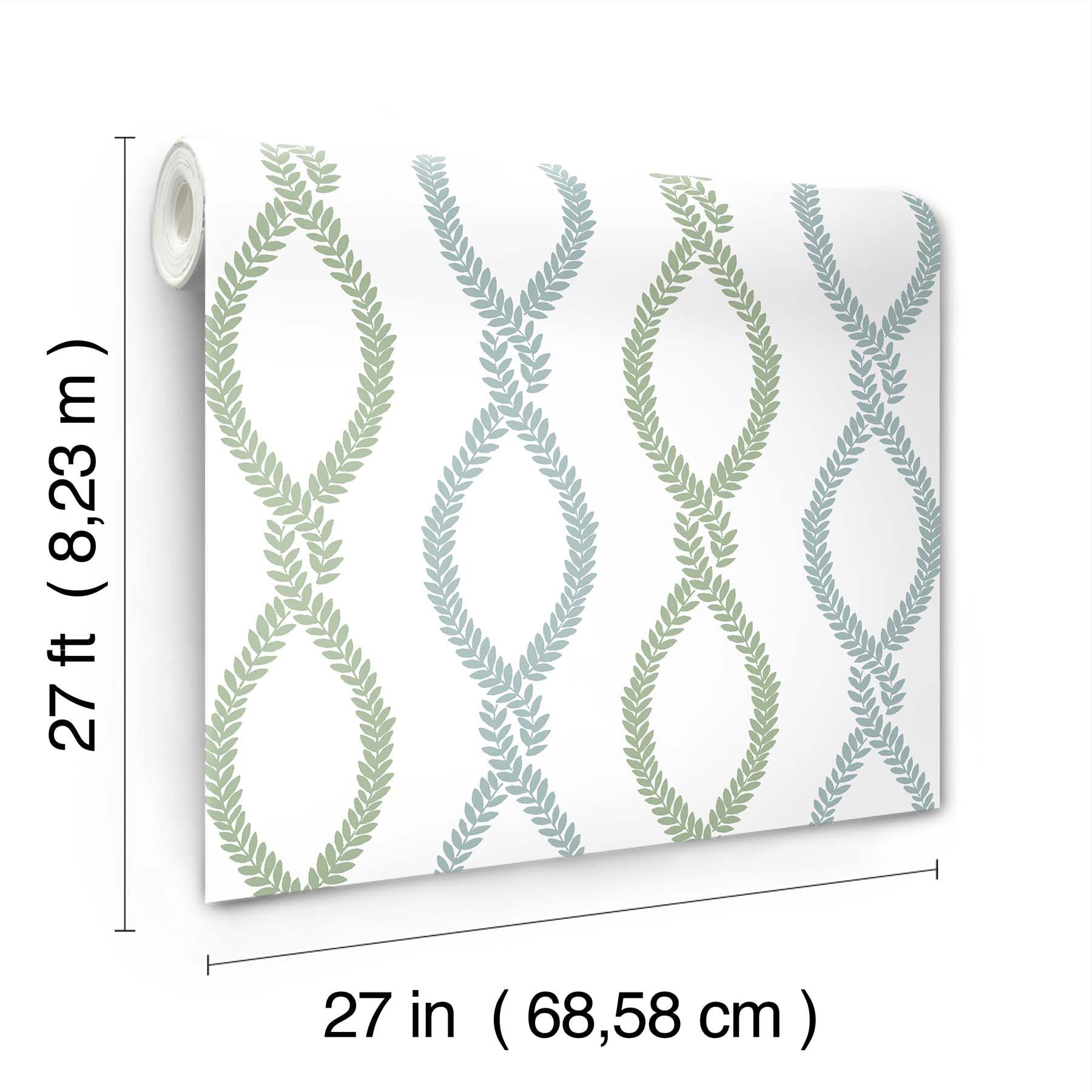 Laureate Vine Trellis Light Green Jardin Wallpaper by York Wallcoverings