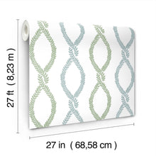 Laureate Vine Trellis Light Green Jardin Wallpaper by York Wallcoverings
