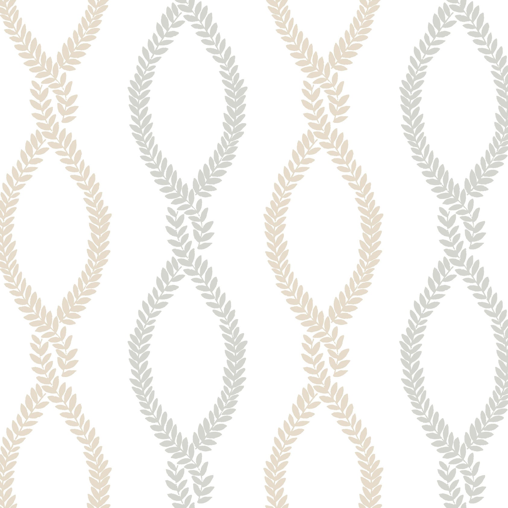 Laureate Vine Trellis Neutral Jardin Wallpaper by York Wallcoverings
