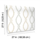 Laureate Vine Trellis Neutral Jardin Wallpaper by York Wallcoverings