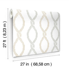 Laureate Vine Trellis Neutral Jardin Wallpaper by York Wallcoverings
