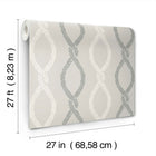 Laureate Vine Trellis Grey Jardin Wallpaper by York Wallcoverings
