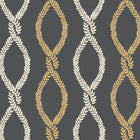 Laureate Vine Trellis Black Jardin Wallpaper by York Wallcoverings