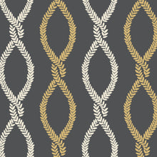 Laureate Vine Trellis Black Jardin Wallpaper by York Wallcoverings