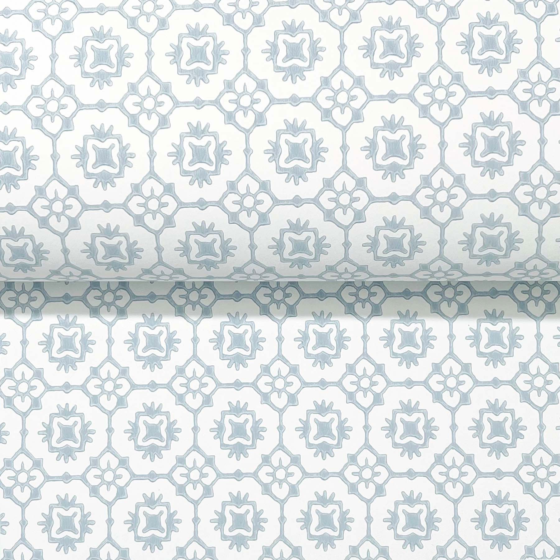 Priti Floral Grid Blue Jardin Wallpaper by York Wallcoverings