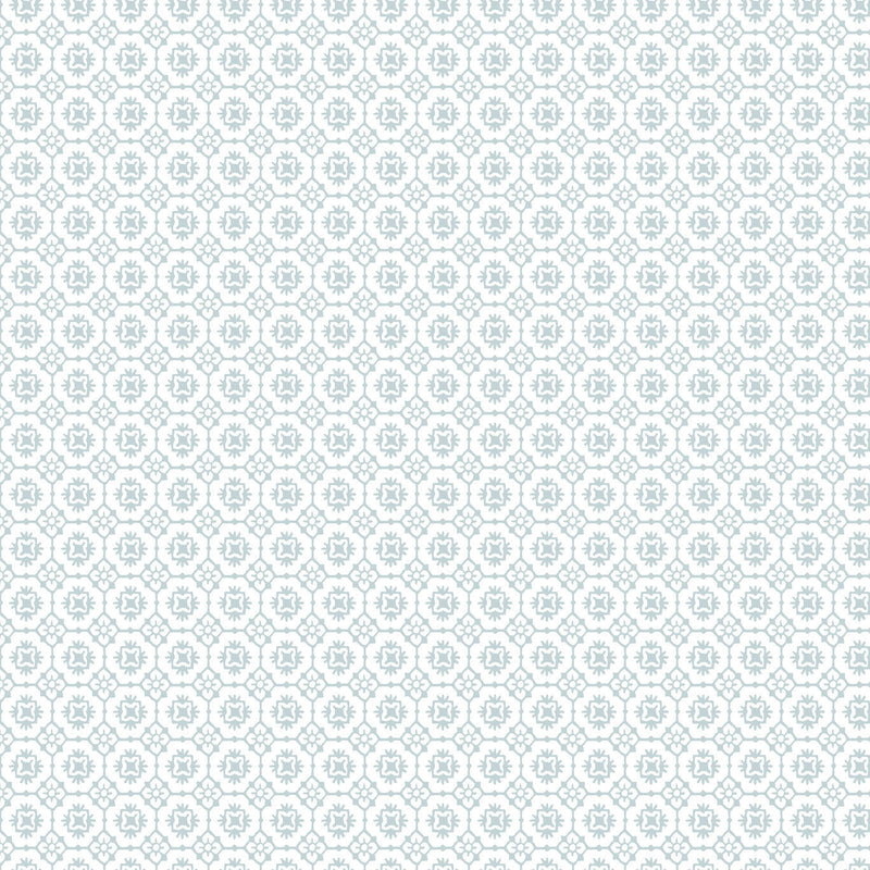 Priti Floral Grid Blue Jardin Wallpaper by York Wallcoverings