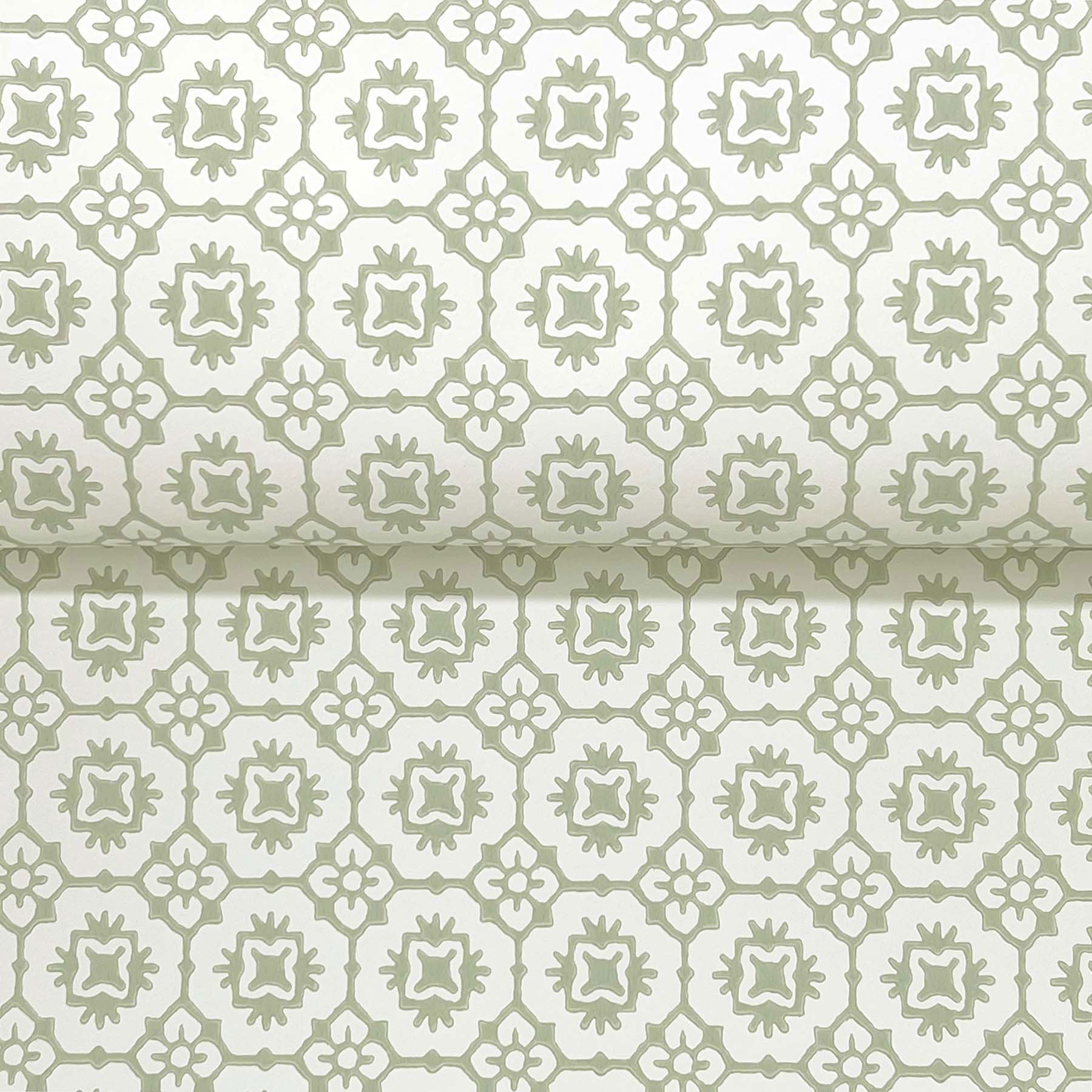 Priti Floral Grid Sage Jardin Wallpaper by York Wallcoverings