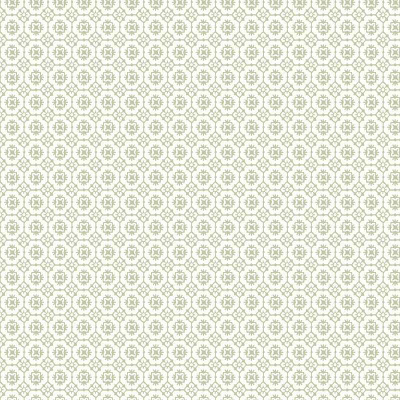 Priti Floral Grid Sage Jardin Wallpaper by York Wallcoverings