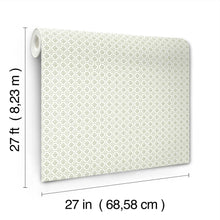 Priti Floral Grid Sage Jardin Wallpaper by York Wallcoverings