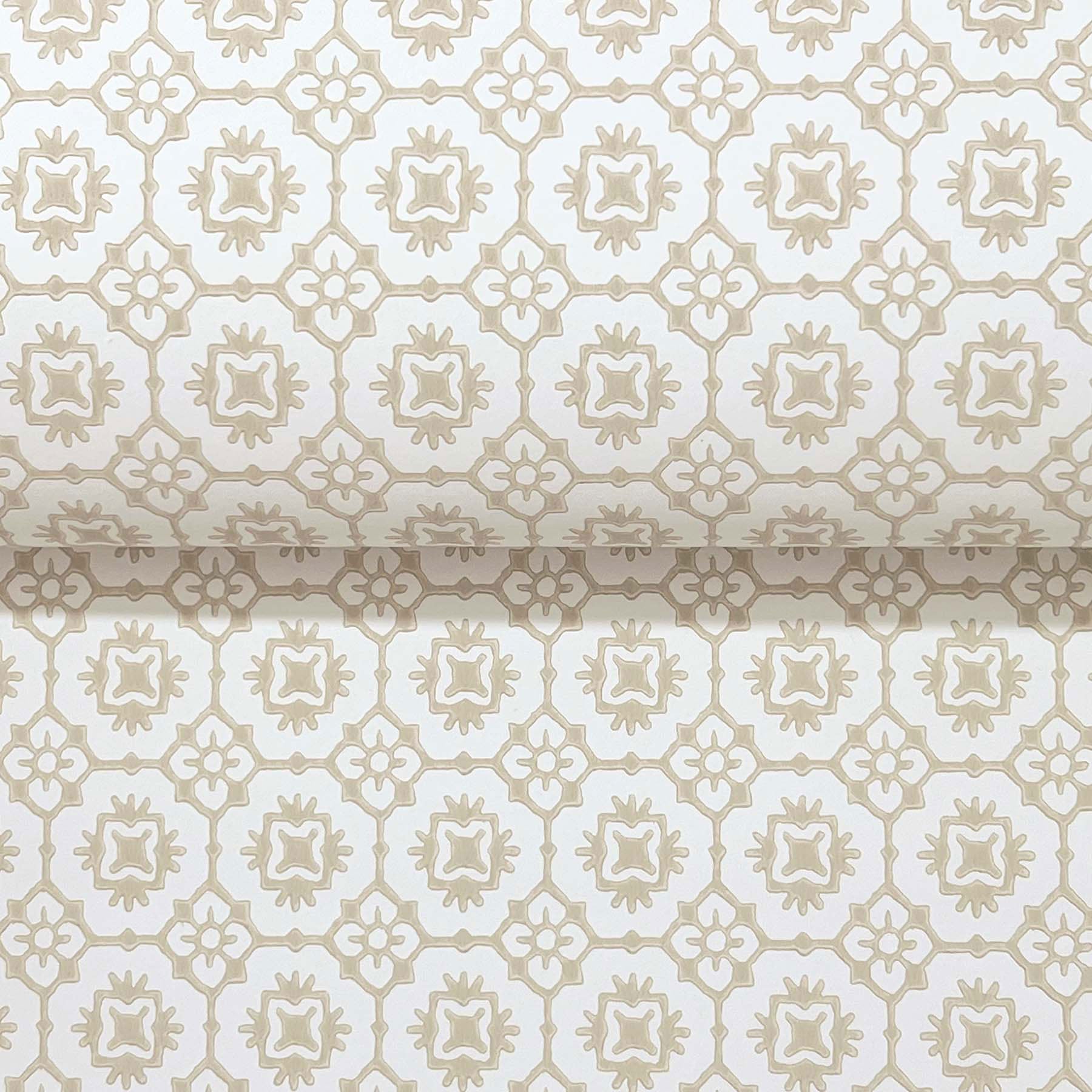 Priti Floral Grid Beige Jardin Wallpaper by York Wallcoverings