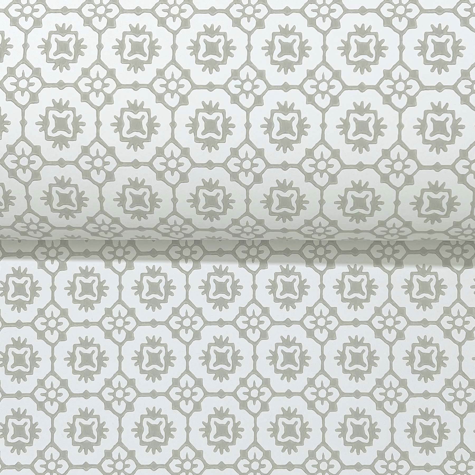 Priti Floral Grid Grey Jardin Wallpaper by York Wallcoverings
