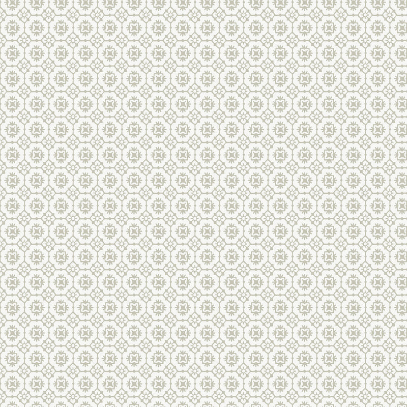 Priti Floral Grid Grey Jardin Wallpaper by York Wallcoverings