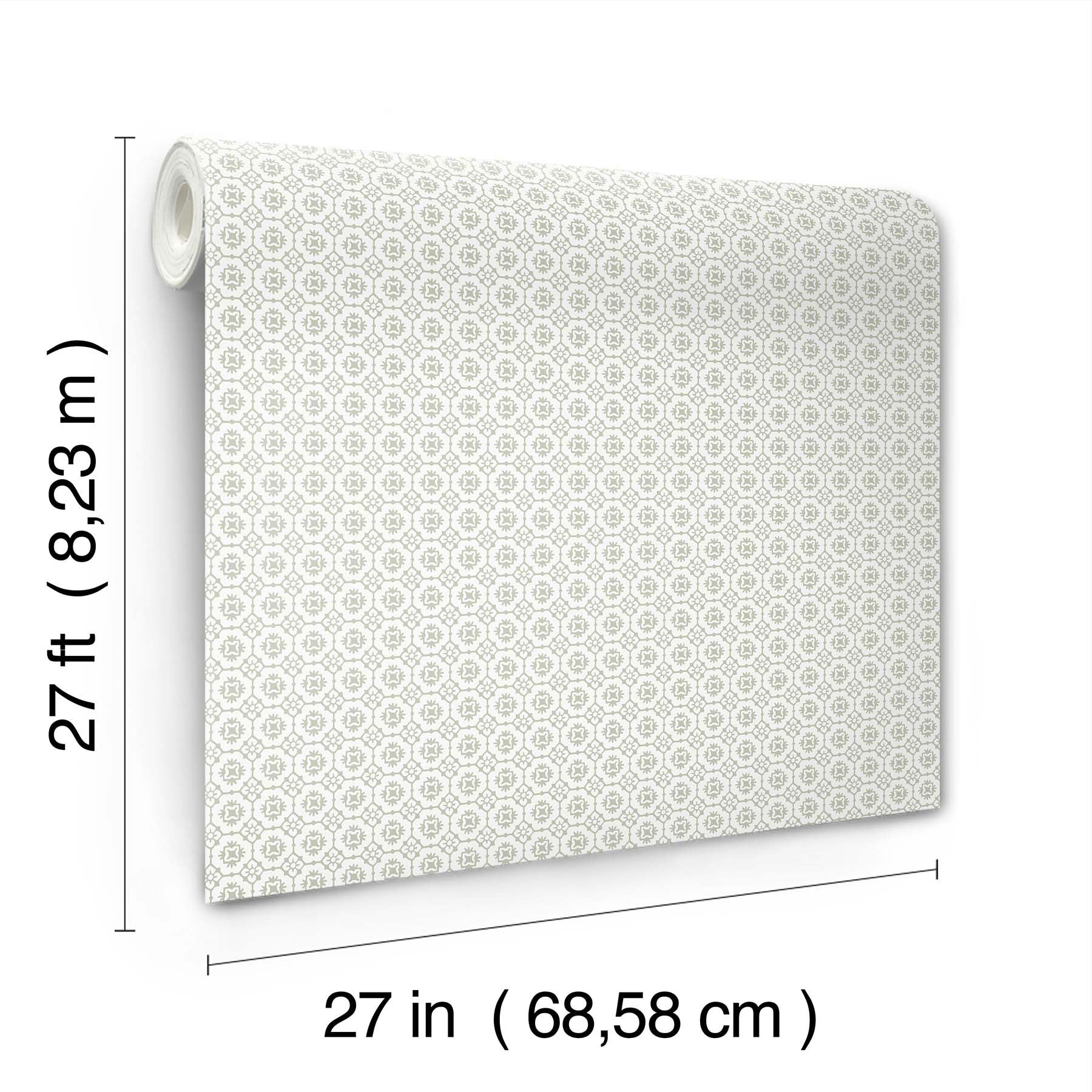 Priti Floral Grid Grey Jardin Wallpaper by York Wallcoverings