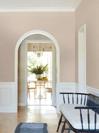 Priti Floral Grid Rose Jardin Wallpaper by York Wallcoverings
