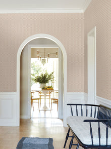 Priti Floral Grid Rose Jardin Wallpaper by York Wallcoverings