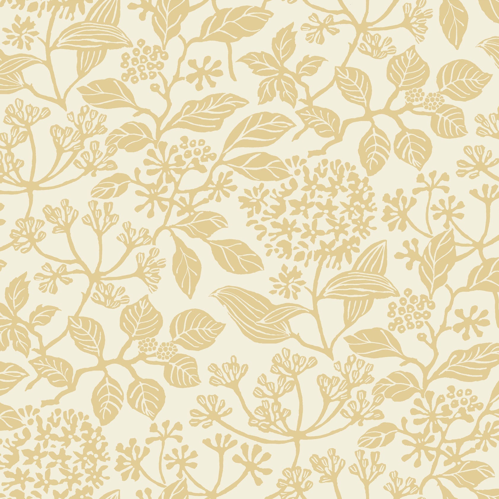 Rowen Botanical Honey Jardin Wallpaper by York Wallcoverings
