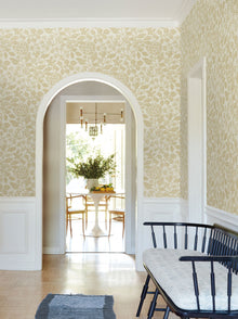 Rowen Botanical Honey Jardin Wallpaper by York Wallcoverings