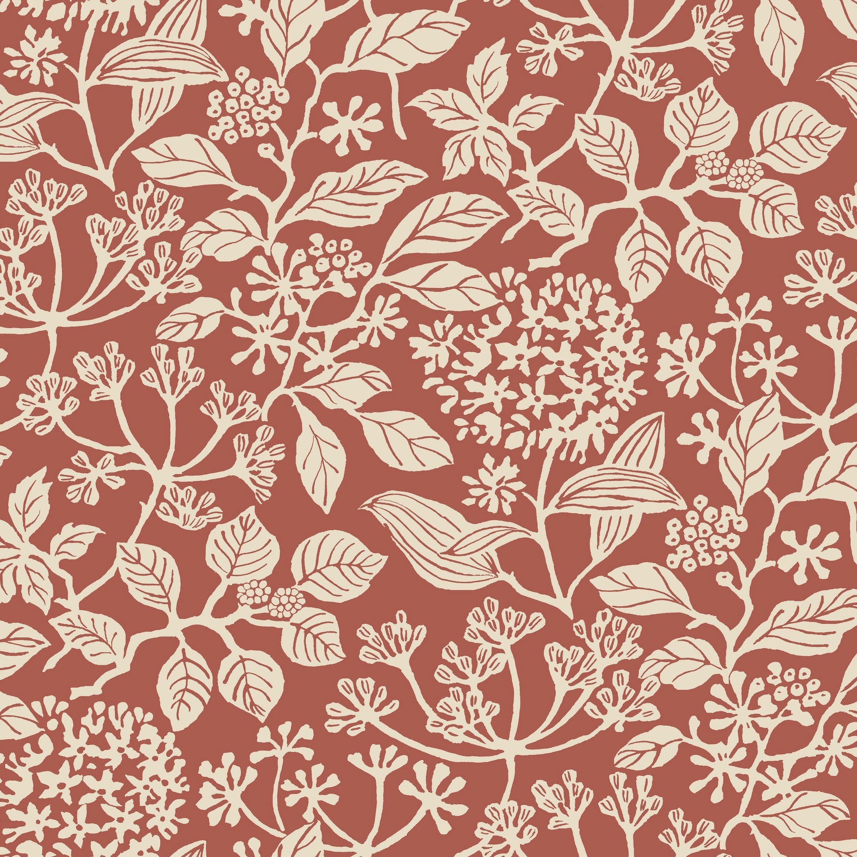 Rowen Botanical Ruby Jardin Wallpaper by York Wallcoverings