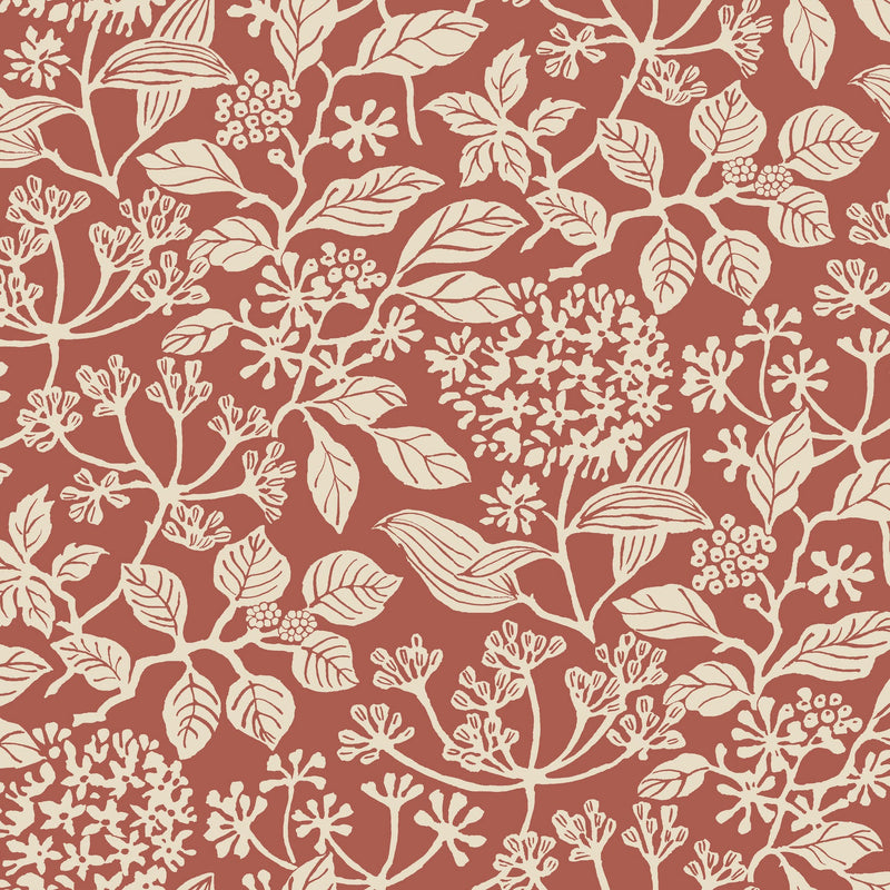 Rowen Botanical Ruby Jardin Wallpaper by York Wallcoverings
