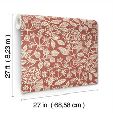 Rowen Botanical Ruby Jardin Wallpaper by York Wallcoverings
