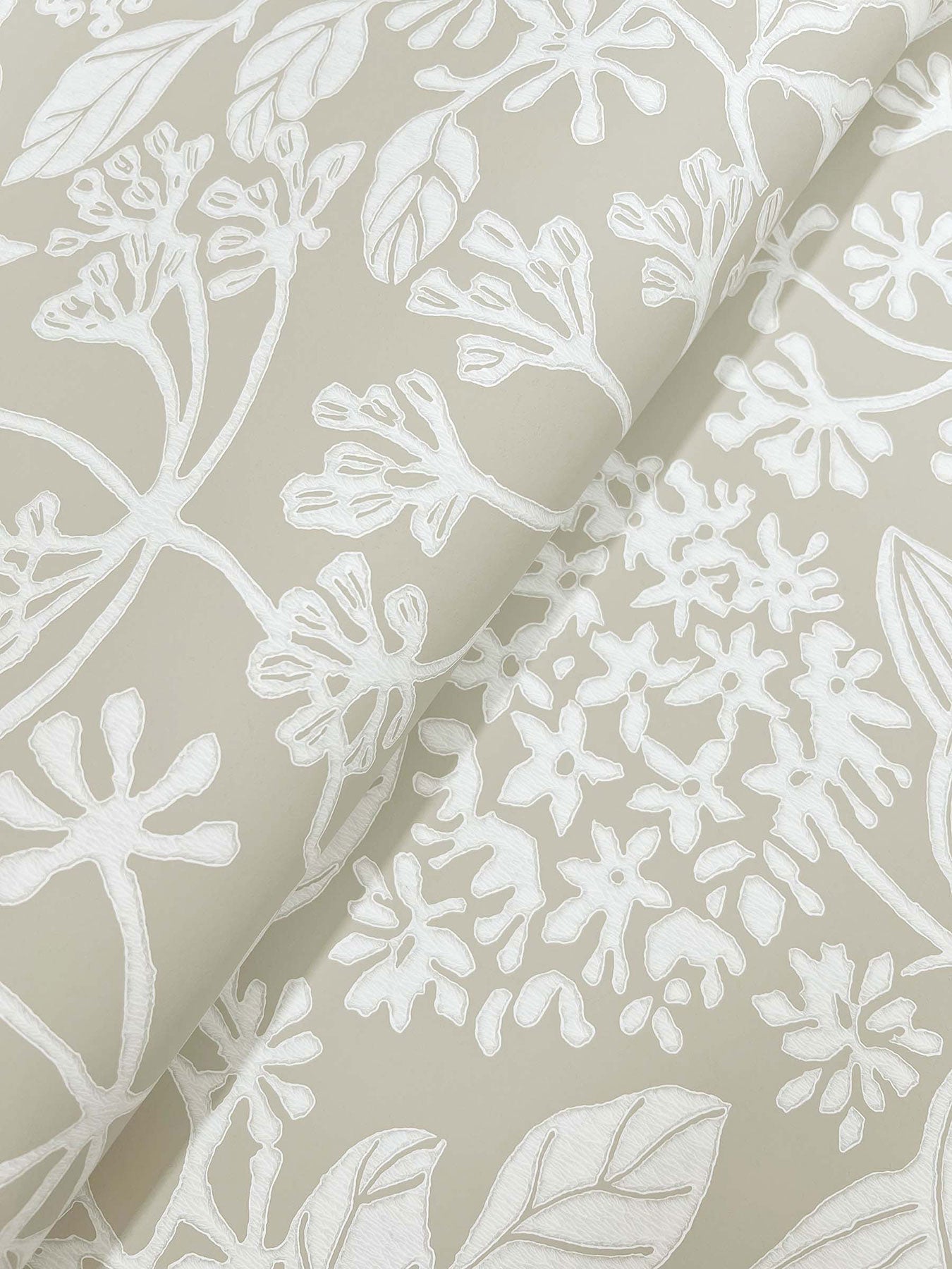 Rowen Botanical Taupe Jardin Wallpaper by York Wallcoverings